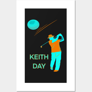 KEITH DAY NOVEMBER 7 RETRO STYLE GOLFER Posters and Art